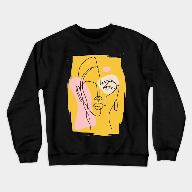 Abstract Girl Crewneck Sweatshirt by Urban_Vintage